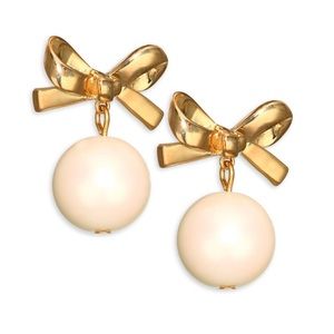 Kate Spade ♠️ Perl and mini bow earrings MSRP $58